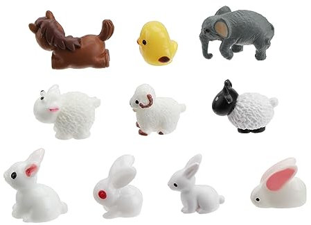Sosoport Landschaftsdekor 10 Stück Tierdekorationen Mini-tierpuppen Für Landschaftsdekor PVC-Handwerk Zufällige Farbe