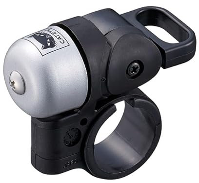 CatEye Oh-1500 Nido Bell Silber Fahrradklingel Fahrradklingel mit lautem, knackigem klarem Klang, Rennrad- und Mountainbike-Glocke für Erwachsene und Kinder