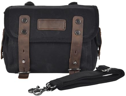 kivrimlarv Detachable Canvas Motorcycle Saddlebags and Panniers Side Bags for Motorbike with Tail Storage