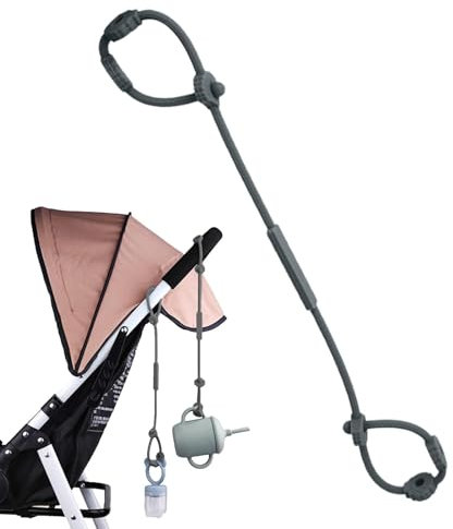 Correa para chupete, correas de juguete para cochecito - Soporte de silicona para cochecito con correa para taza,Correa ajustable para mordedor de chupete, trona, recogedor de comida, soporte con Clip