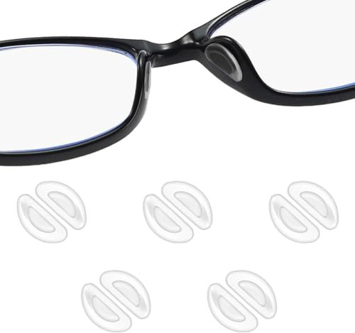 Brillenpads Selbstklebend,Brillen Nasenpads,5 Paar Nasenpads Brille Selbstklebend,Brillen Nasenpads Silikon,Nasenschutz Für Brille,Nasenpads Für Brillen,Nasenpolster Brille,Silikon Nasenpads Brille