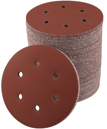 Sruhrak 100 Stück Schleifscheiben 150mm Schleifpapier Klett 400 Körnung 8 Loch Scheiben Set für Bosch Exzenterschleifer