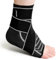 PUTUO Chevillère Entorse Attelle de Cheville: Chaussettes de Maintien Sport Chevillère pour Hommes Femmes - Orthèse Cheville Réglable pour Tendinite et Protection Tendon d'Achille Noir 1 Pièce 43-46