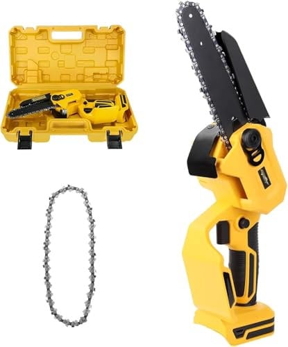 Mini Chainsaw 6 Inch,Cordless Chainsaw Compatible with Dewalt 18v Battery with Brushless Motor,14.8FT/S Chain Speed Electric Handheld Chainsaw for Garden Tree Branch Trimming Wood Cutting(Tool ONLY)