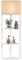 HOMCOM Corner Floor Lamp with Shelves, Modern Tall Standing Lamps for Living Room, Bedroom, with Chain Switch Bulb not Included, White