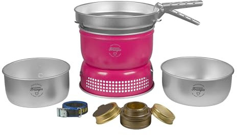 Trangia Sturmkocher 25-1 UL - Jubiläums-Sturmkocher-Set 25 aus Ultralight-Aluminium, Farbe:Power pink