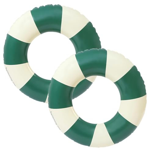 Lot de 2 bouées de natation gonflables pour enfants et adolescents - Pour l'été - Pour fête - Vert