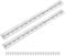 M METERXITY 2-Pack Piano Hinges, 14 Inch / 350mm Stainless Steel Continuous Piano Hinge with Holes and Screws for Cabinets Door/Storage Box [1.2X 0.04/ 30x 1mm Open Width Thick, Silver Tone]