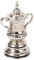Keenso Metal Football League Trophy Cup Model High Simulation Ornament Decor für Fans, Metal Football Trophy Dekoration