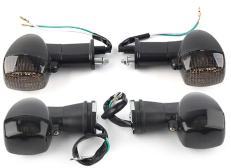 GZYF 4PCS ABS Vorne Hinten Blinker Kontrollleuchte Für Ninja ZX12R ZX9R ZX7R ZX6R, Schwarz