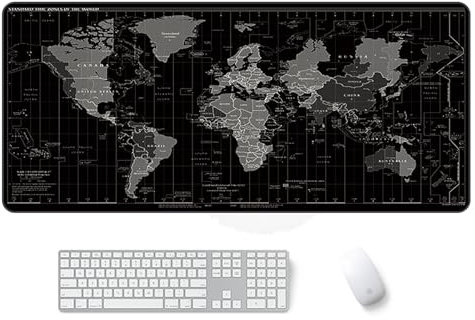 CulineformX Extra-Large Mouse Pad, Retro World Map, XXL Mouse Pad For Office/Gaming