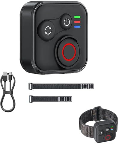 CERFFOOL Telecomando Bluetooth Wireless Intelligente per GoPro Hero 13/12 per lnsta360 X5/GO 3S/Ace Pro 2 per iOS e Android Phones impermeabile Camera Shutter Control con cinturino da polso e cavo di