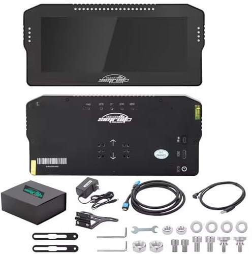 10,3 Zoll 28 PCS verstellbare RGB Lichtperlen Dashboard für LOGITECH G27 / G29 / G920 / G923 / G935 Basis; Simulator Game Dashboard für Thrustmaster (10.3 INCH)