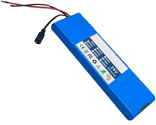 Batterie de vélo électrique 24V 20Ah Batterie au Lithium 6S2P Li-ION Rechargeable avec Chargeur Haute Puissance Remplaçable Étanche Convient aux trottinettes 24V 20Ah,T+DC