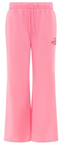 Zwillingsherz Feel Good Club Damen Sweathose lang mit Stickerei – Bequeme Baumwollhose für Frauen – Lässige Jogginghose für Freizeit Alltag Loungewear – Moderne Damenhose Frühling Herbst Winter
