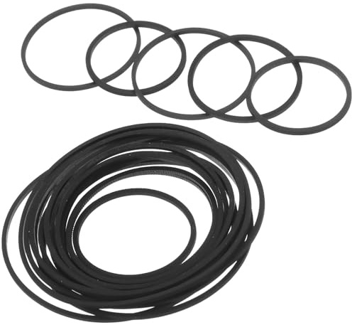 GATHINESS 40pcs Rubber Cassette Player Drive Belts for Recorder and CD Video Device, Smooth and Tear-resistant Replacement Belts for Recorder Maintenance and Replacing, Black 1mm,