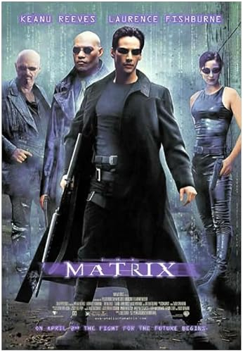 1art1 Matrix Poster Keanu Reeves, Laurence Fishburne Plakat | Bild 98x68 cm