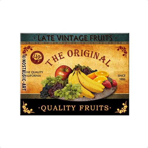 Nostalgic Art Quality Fruit ad. steel fridge magnet