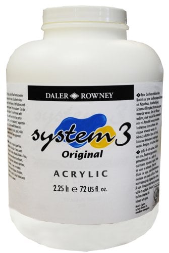 Daler-Rowney System 3 Pot de peinture acrylique 2,25 L (Blanc titane)