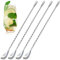 4pcs/set 12 Inches Stainless Steel Bar Bartender Mixing Spoon, COOCANKE Long Spiral Pattern Bar Cocktail Shaker Spoon Barware Stirring Spoon for Ice Cream, Coffee, Milkshakes, Juice, Tea, Drink (4PCS)