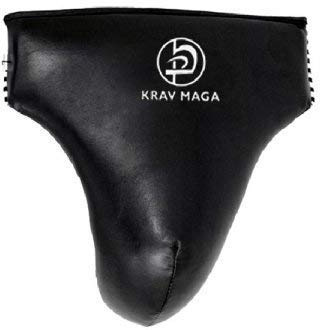Krav Maga Hommes Vinyle Luxe Matelassé Protège-aine - Noir, Large