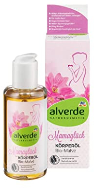alverde NATURKOSMETIK Mamaglück Körperöl Bio-Malve, 100 ml