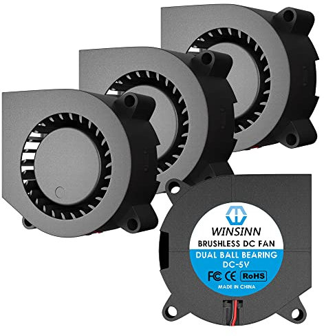 Winsinn 4020 Ventilateur à double roulement à billes 5 V 12 V 24 V DC 40 mm 40 x 40 x 20 mm Refroidissement sans balais pour imprimante 3D 4020 5 V.