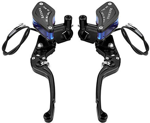 EBTOOLS 1 paio 22mm leve freno frizione moto regolazione frizione universale CNC manubrio pompa freno idraulico del manubrio(nero)