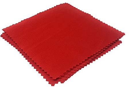 WS UK Microfibre Cleaning Cloths 10x10cm [Red, Pack of 20]