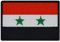 FanShirts4u Aufnäher - SYRIEN - Fahne - 8 x 5,5cm - Bestickt Flagge Patch Badge Wappen Syria (Schwarze Umrandung)