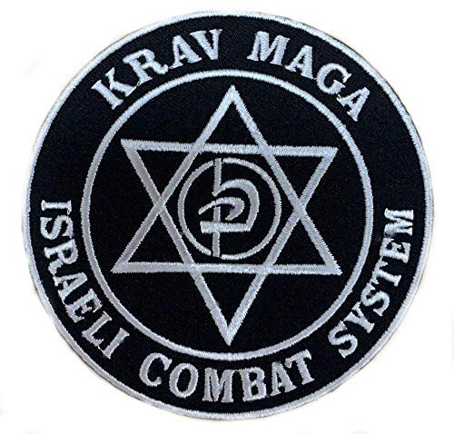 Krav MAGA Israeli Combat System Patch (90 mm) bestickt zum Aufbügeln / Aufnähen auf Abzeichen Kampfsport Emblem Selbstverteidigung Applikation