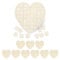 Relaxdays 10 x XXL Herzpuzzle, Gästebuch für Hochzeit, Taufe & Geburtstag, 49 Teile zum Beschriften, Holz, BxT: 45 x 45 cm, Natur