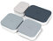 monbento - 4x Auslaufsichere kleine Lebensmittelbehälter MB Extra mit Deckel/Kompartimentierung für Bento Box MB Original - Perfekt für Büro/Schule - BPA Frei - Lebensmittelecht - Blau und Grau