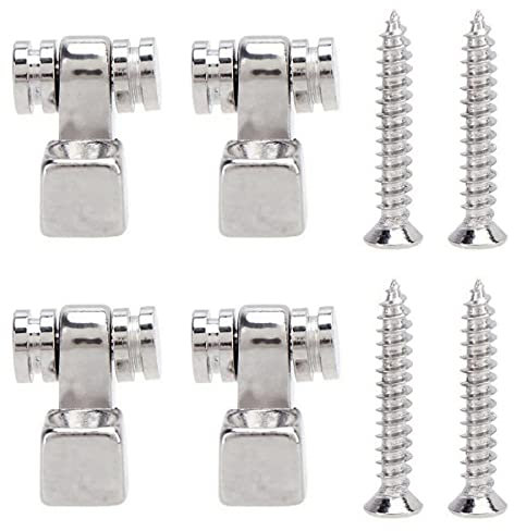Jiayouy Lot de 4 rouleaux de cordes de guitare avec vis pour Fender Stratocaster Telecaster Style Telecaster Argenté