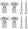 Jiayouy Lot de 4 rouleaux de cordes de guitare avec vis pour Fender Stratocaster Telecaster Style Telecaster Argenté
