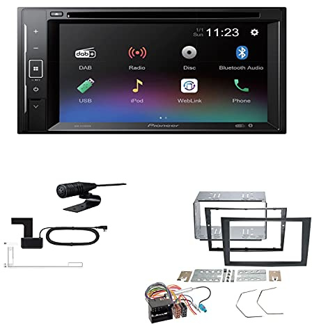 Pioneer AVH-A240DAB Autoradio Bluetooth DAB DVD USB passend für Opel Astra H 2004-2010 ohne Canbus