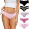 COMSOFT Baumwolle Unterwäsche Damen Höschen Sanft Spitze Hipster Slip Mehrfarbig (Mehrfarbig Briefs I, L)