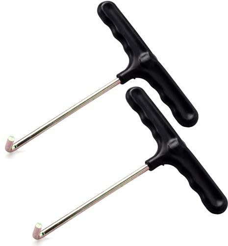 HEZUNHZ 2 Pack Trampoline Spring Pull Tool,Trampoline Hook Tool Tent Peg Puller for Jumping Trampoline Spring Pull,Trampoline Spring Tools Trampoline Spring Peg T-Hook Puller