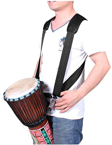 Gepolsterter Djembe Schultergurt Einstellbare Afrikanische Hand Trommel Sling Gürtel Komfort Schulter Harness Percussion Zubehör Schwarz