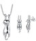 HCMA 925 Silber Schmuck Sets Schöne Tier Katze Halskette + Ohrringe Für Frauen Mädchen Geschenk Hochzeit Schmuck Set