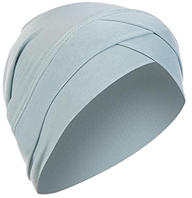 Zhiyao Beanie Mütze Damen Kappe aus Bambus für Chemo Turban Einfarbig vorderseitig ineinander gehend in W-Form Frauen Kopftuch Muslim