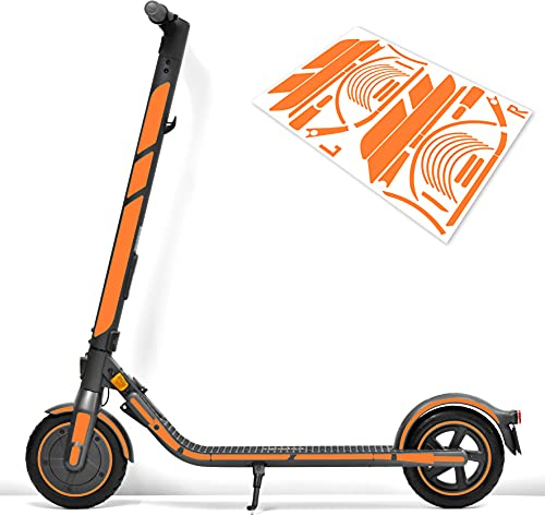 m2medien Aufkleber-Set/Sticker Set - 44-teilig auf 47x34cm Bogen geeignet für Segway Ninebot E22D E25D E45D E-Scooter (Orange Reflektierend)
