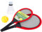 Toyland 65cm Jumbo Tennis & Badminton Set - 2 Riesenschläger mit Riesen Federball & Riesen Tennisball