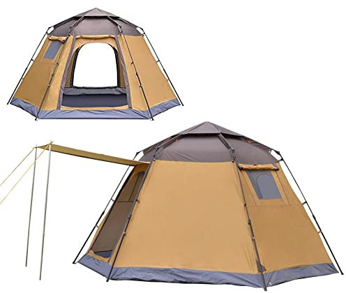 Wurfzelt Pop Up Zelt 4-6 Personen Kuppelzelt Leichtes Campingzelte Wasserdichtes Winddicht Ultraleichte Camping Zelt, Outdoor/Beach Wurfzelt mit Tragetasche, 3-4 Saison Ultraleichte Rucksack Zelt