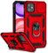 Hitaoyou iPhone 11 Case, iPhone 11 Case with Camera Cover & Kickstand Military Grade Shockproof Heavy Duty Protective with Magnetic Car Mount Holder Phone Cases for iPhone 11 Red