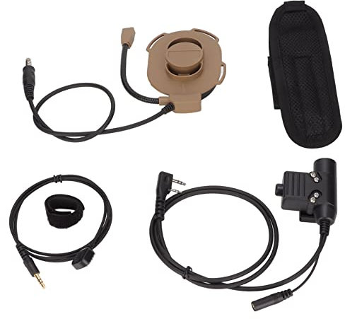 Cuffie Militari, HD01 Cuffie per Esterni con Riduzione Unilaterale del Rumore Cuffie per Moto con U94 e Microfono da Dito per TK-3107, per UV-5R BF-888S WLN KD-C1