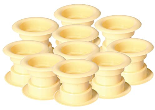 KOTARBAU® 10 x Cubierta de ventilación de aire, Color madera de pino, Mini collar circular, Tubos para la circulación de aire entre habitaciones, Manguitas para puertas de baño, Plástico, 10 UNIDADES