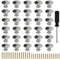 HEALUA 30 Pack Brushed Nickel Cabinet Pulls - 1-1/4 inch Kitchen Cabinet Knobs and Drawer Pulls for Dresser Drawers