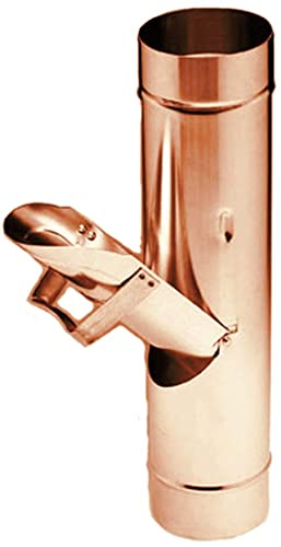 Kupfer Regenrohrklappe Wasserklappe für Fallrohre ohne Sieb (100mm)