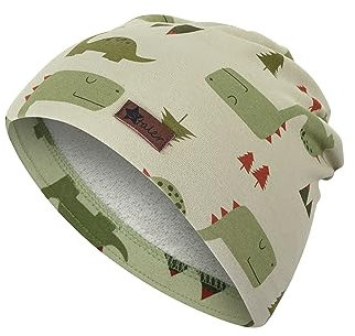 Sterntaler Baby - Jungen Mütze Baby Beanie Mütze Dino, Grün, 55